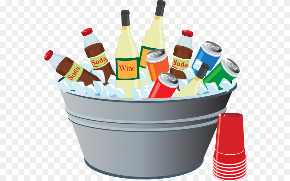 Ice Bucket Beer Party Refreshments, Food, Ketchup Png