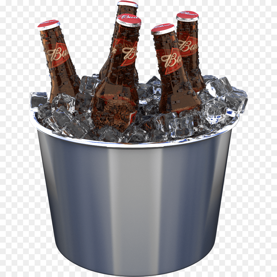 Ice Bucket Photo Ice Bucket Beer, Alcohol, Beer Bottle, Beverage, Bottle Free Transparent Png