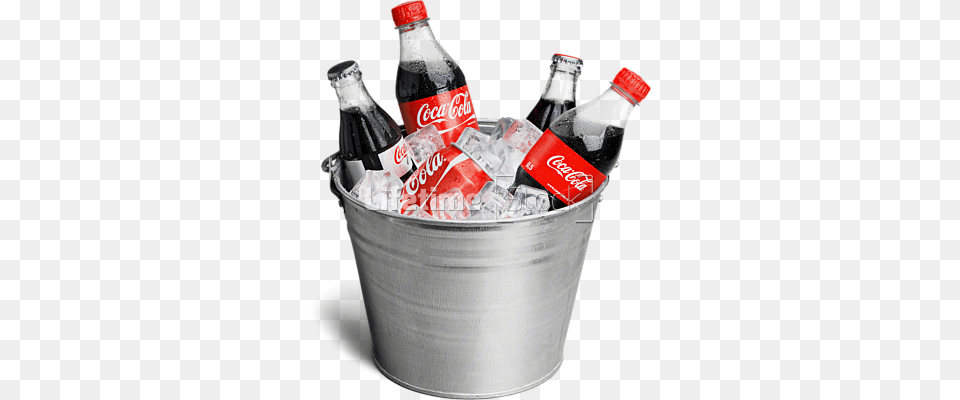 Ice Bucket With Assorted Bottles And Cans Of Coca Cola, Beverage, Coke, Soda Free Png
