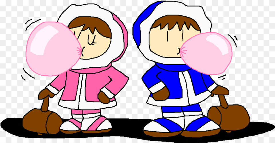 Ice Climbers Blowing Bubble Gum, Balloon, Book, Comics, Publication Free Transparent Png
