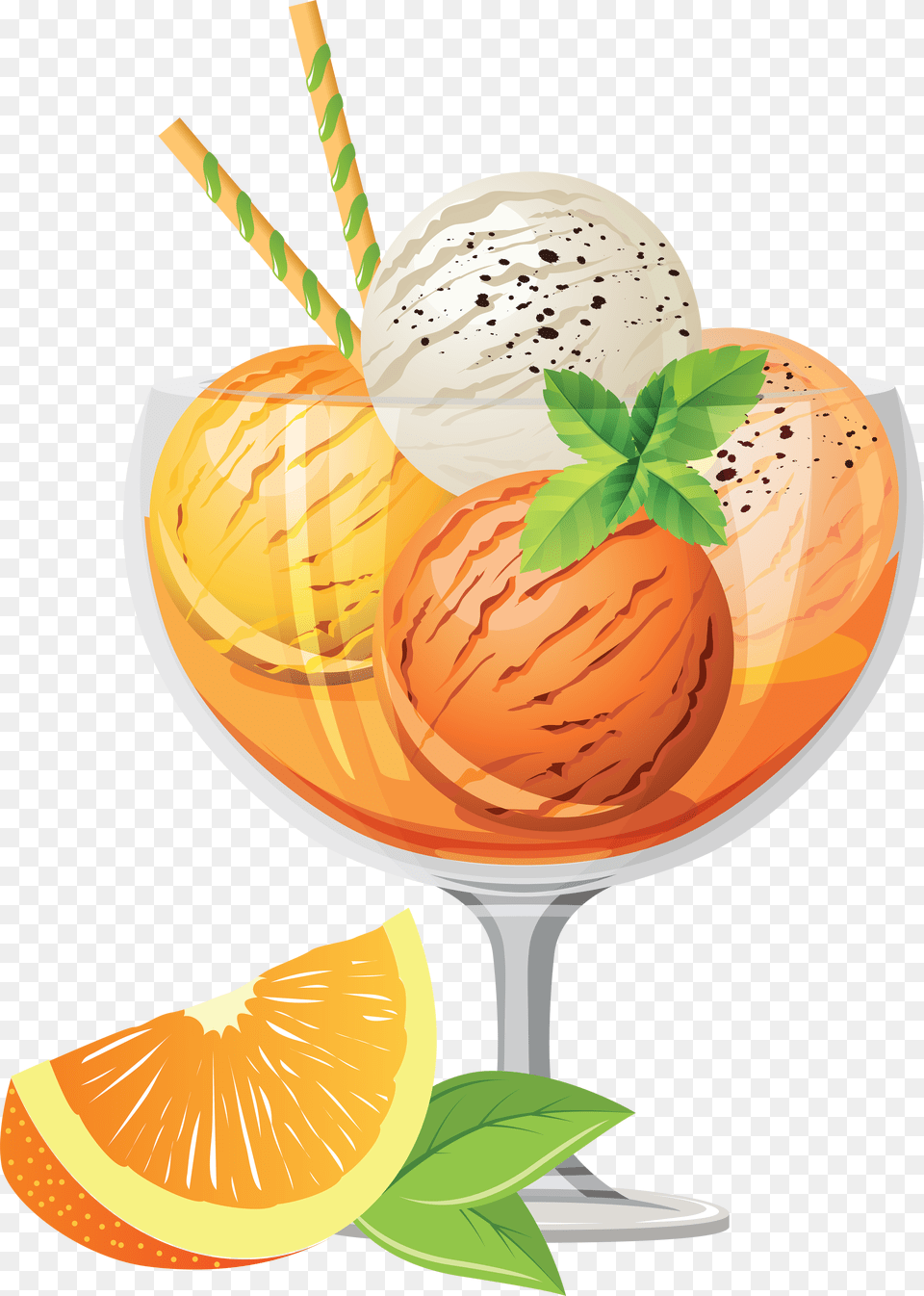 Ice Cream, Dessert, Food, Ice Cream, Fruit Free Png Download