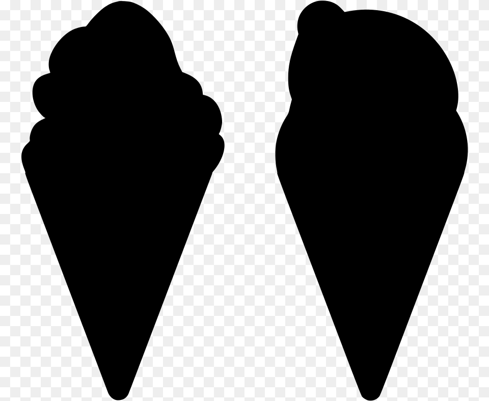 Ice Cream, Gray Png