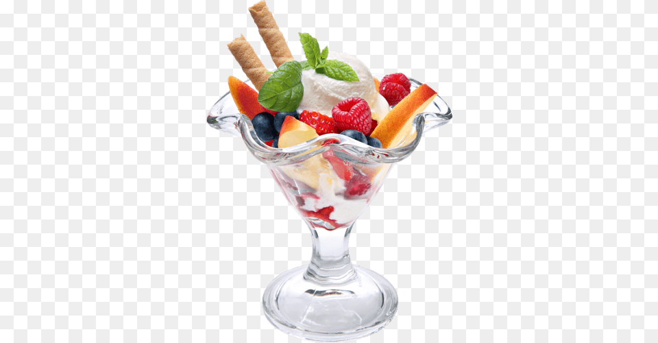 Ice Cream Berries, Dessert, Food, Ice Cream, Sundae Free Png