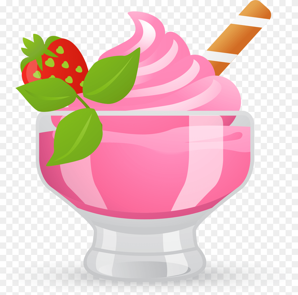 Ice Cream Bowl Vector Clipart Strawberry Ice Cream Icon, Dessert, Food, Ice Cream, Frozen Yogurt Free Png Download