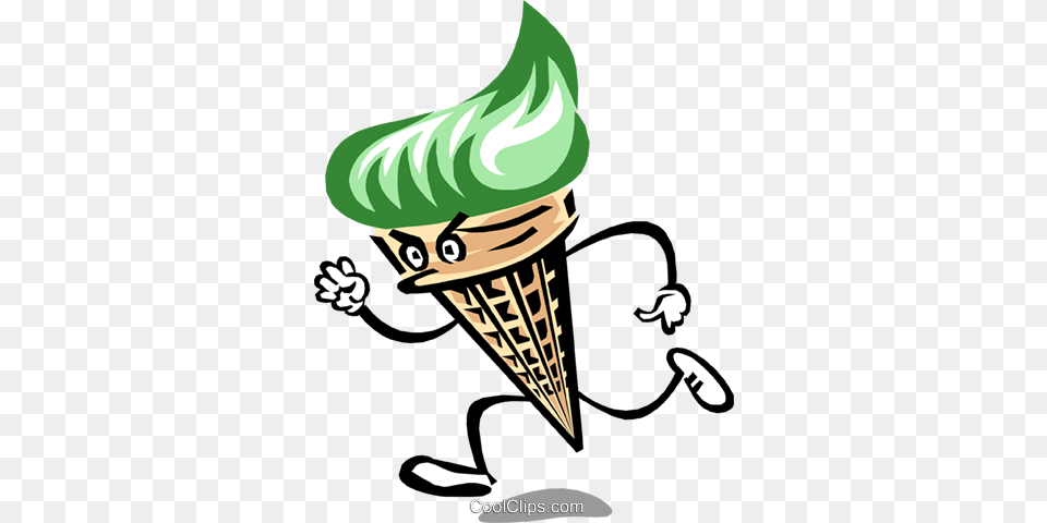 Ice Cream Character Royalty Free Vector Clip Art Illustration, Dessert, Food, Ice Cream, Light Png