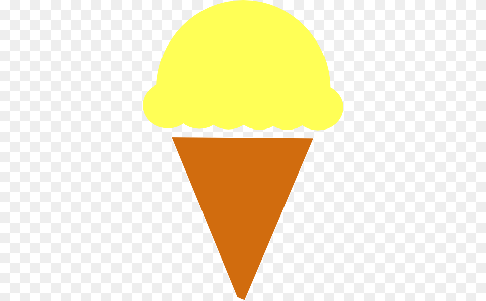 Ice Cream Clip Art Yellow Scoop Of Ice Cream, Dessert, Food, Ice Cream, Cone Png