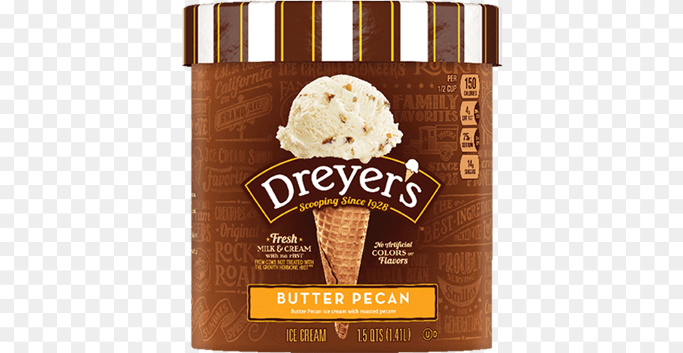 Ice Cream Clipart Butter Pecan Dreyer39s Double Fudge Brownie Ice Cream, Dessert, Food, Ice Cream, Soft Serve Ice Cream Png Image