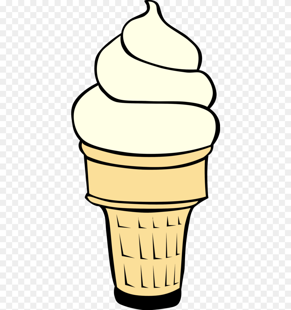 Ice Cream Clipart In Scoop Bowl Black And White, Dessert, Food, Ice Cream, Soft Serve Ice Cream Free Png Download