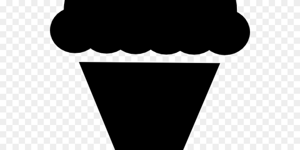 Ice Cream Clipart Silhouette Ice Cream Cone Silhouette, Triangle Png Image