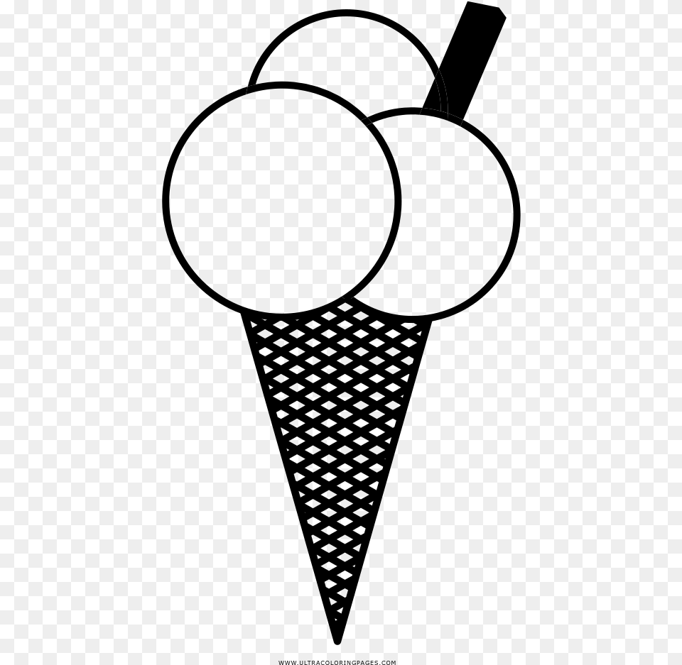 Ice Cream Coloring, Gray Free Png Download