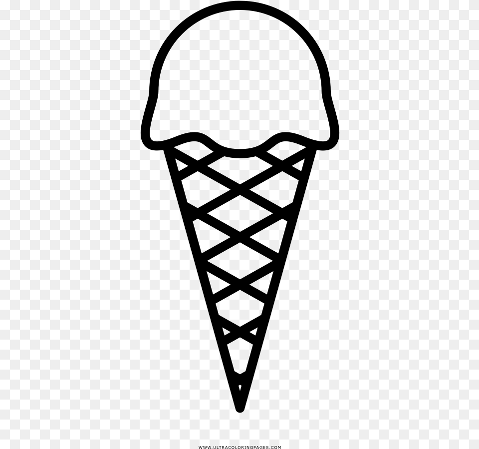Ice Cream Coloring, Gray Free Transparent Png