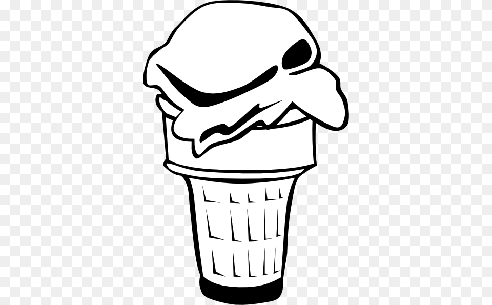 Ice Cream Cone, Dessert, Food, Ice Cream, Stencil Free Png