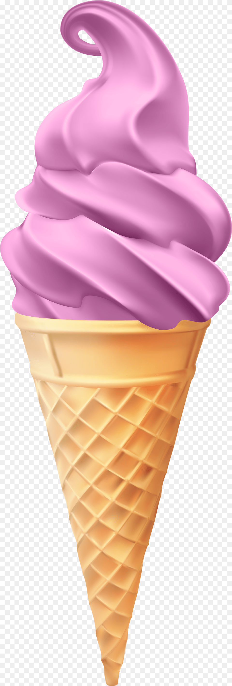 Ice Cream Cone Clip Art Pink Ice Cream, Dessert, Food, Ice Cream, Soft Serve Ice Cream Png Image