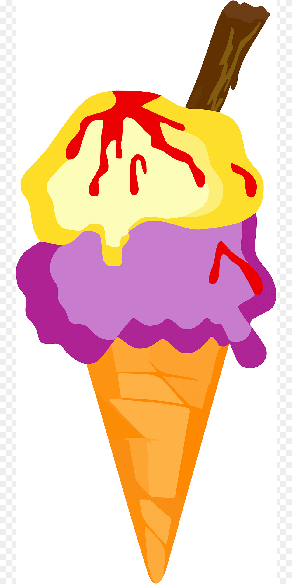 Ice Cream Cone Clipart, Dessert, Food, Ice Cream, Animal Png Image