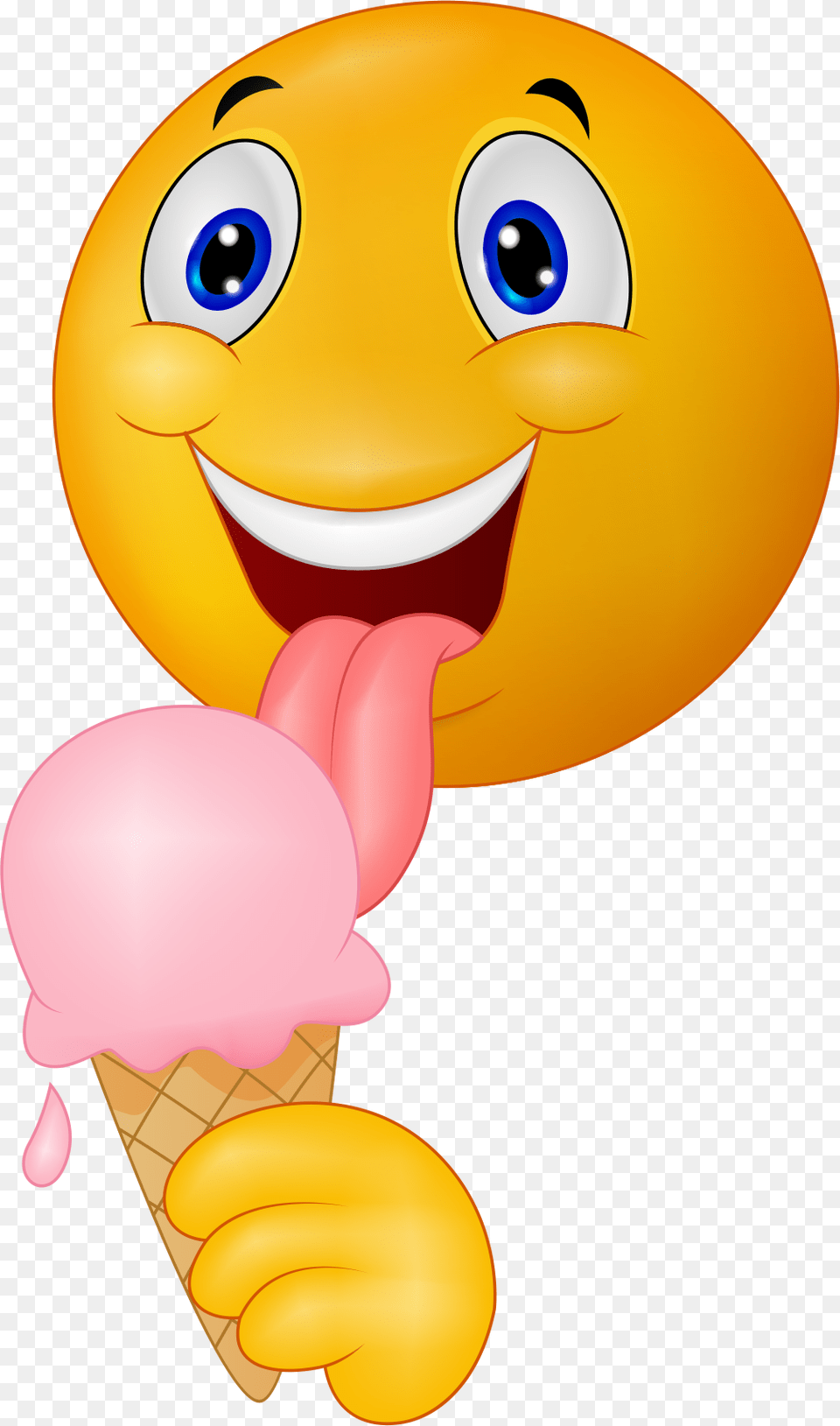 Ice Cream Cone Emoji 181 Decal Cartoon Licking Ice Cream, Dessert, Food, Ice Cream, Nature Png Image