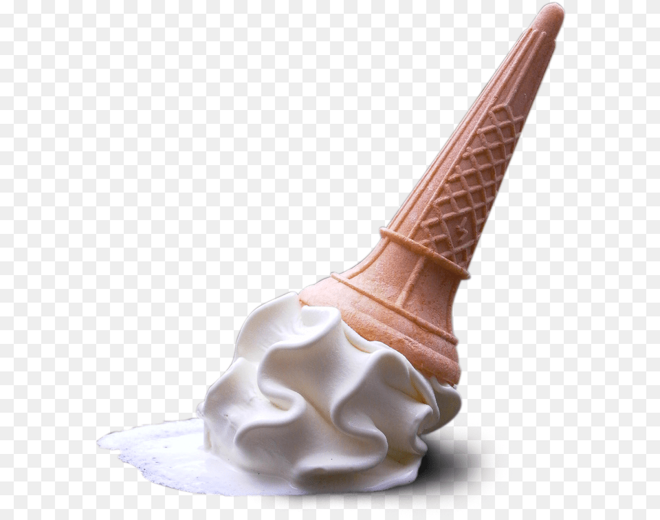 Ice Cream Cone Falling, Dessert, Food, Ice Cream, Soft Serve Ice Cream Png Image