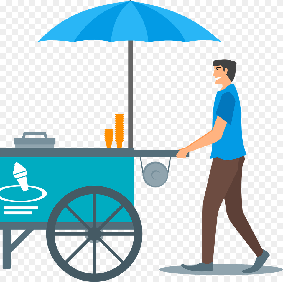 Ice Cream Cone Guy Clipart, Person, Wheel, Machine, Footwear Free Transparent Png