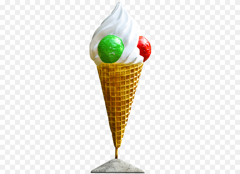 Ice Cream Cone Ice Cone Waffle Vanilla Delicious Cone Ice Cream Hd, Dessert, Food, Ice Cream, Soft Serve Ice Cream Png Image