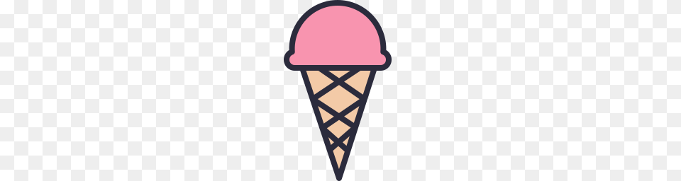 Ice Cream Cone Icon Outline Filled, Dessert, Food, Ice Cream Free Png