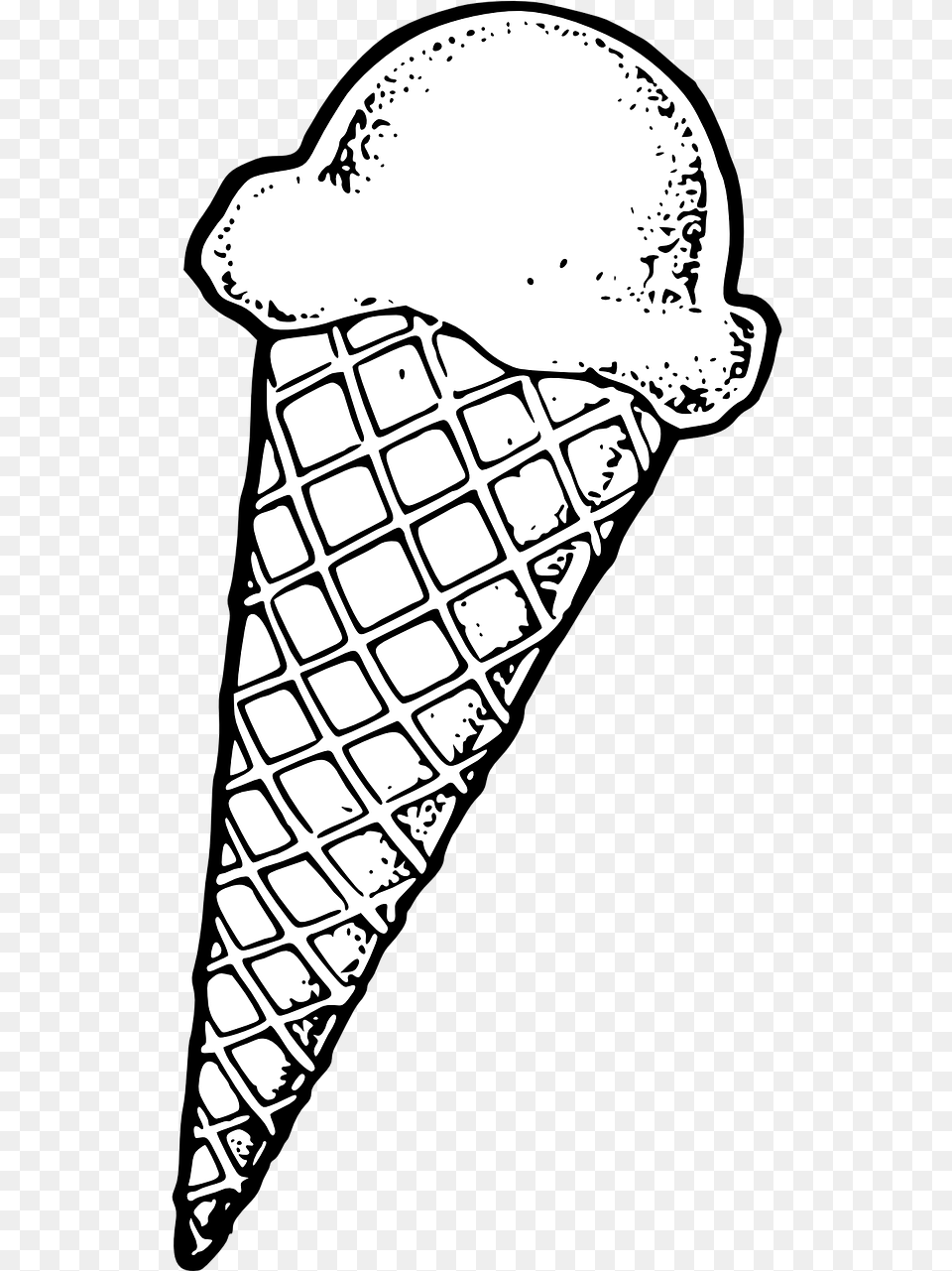 Ice Cream Cone Line Art, Dessert, Food, Ice Cream, Animal Free Transparent Png