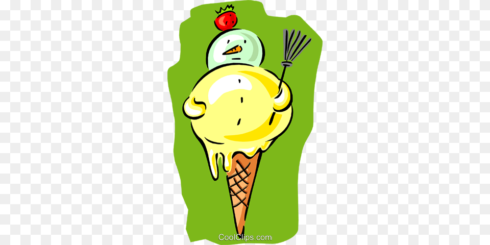 Ice Cream Cone Royalty Vector Clip Art Illustration, Dessert, Food, Ice Cream, Nature Free Png Download