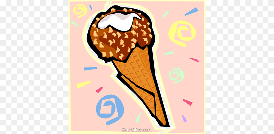 Ice Cream Cone Royalty Vector Clip Art Illustration, Dessert, Food, Ice Cream, Person Free Png Download