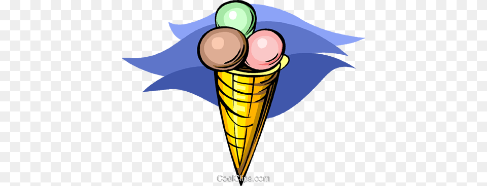 Ice Cream Cone Royalty Vector Clip Art Illustration, Dessert, Food, Ice Cream, Animal Png