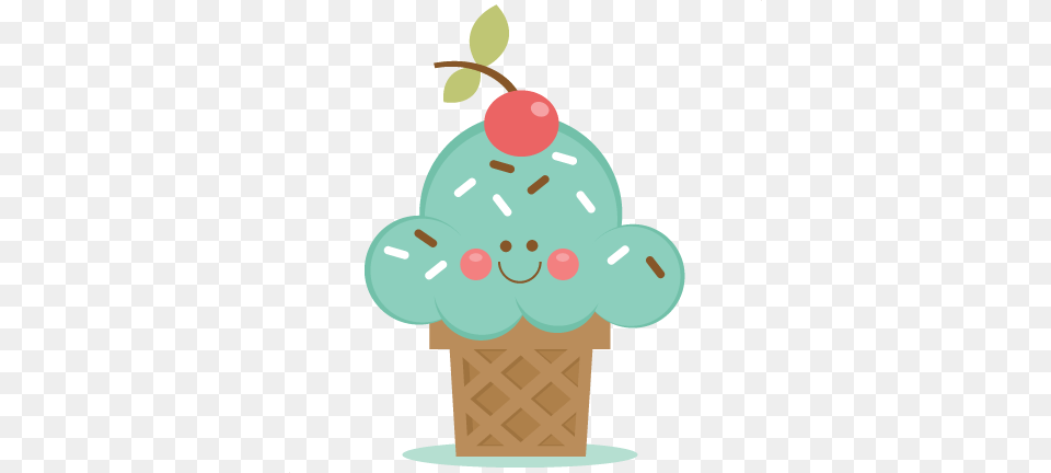 Ice Cream Cone Scrapbook Cute Clipart, Dessert, Food, Ice Cream, Snowman Png Image