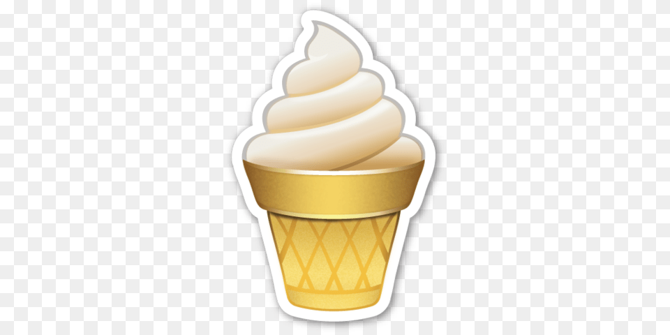 Ice Cream Emoji, Dessert, Food, Ice Cream, Soft Serve Ice Cream Png Image