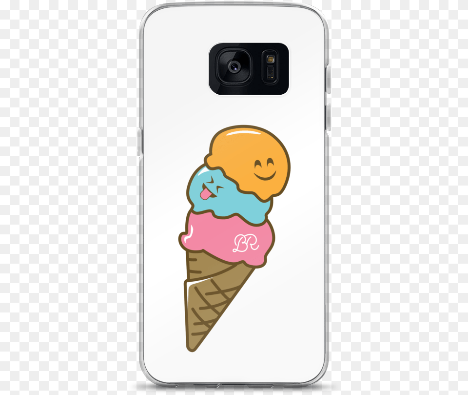 Ice Cream Emoji Iphone Case Ice Cream Cone, Food, Dessert, Ice Cream, Person Free Png
