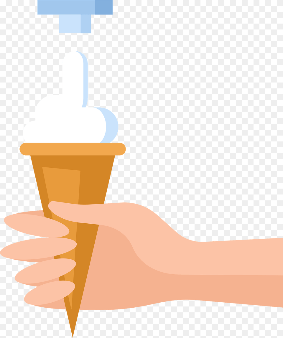 Ice Cream Hand Clipart, Dessert, Food, Ice Cream, Soft Serve Ice Cream Free Png