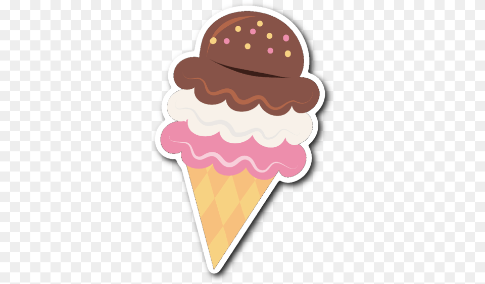 Ice Cream Ice Cream Cone Sticker, Dessert, Food, Ice Cream, Baby Png Image
