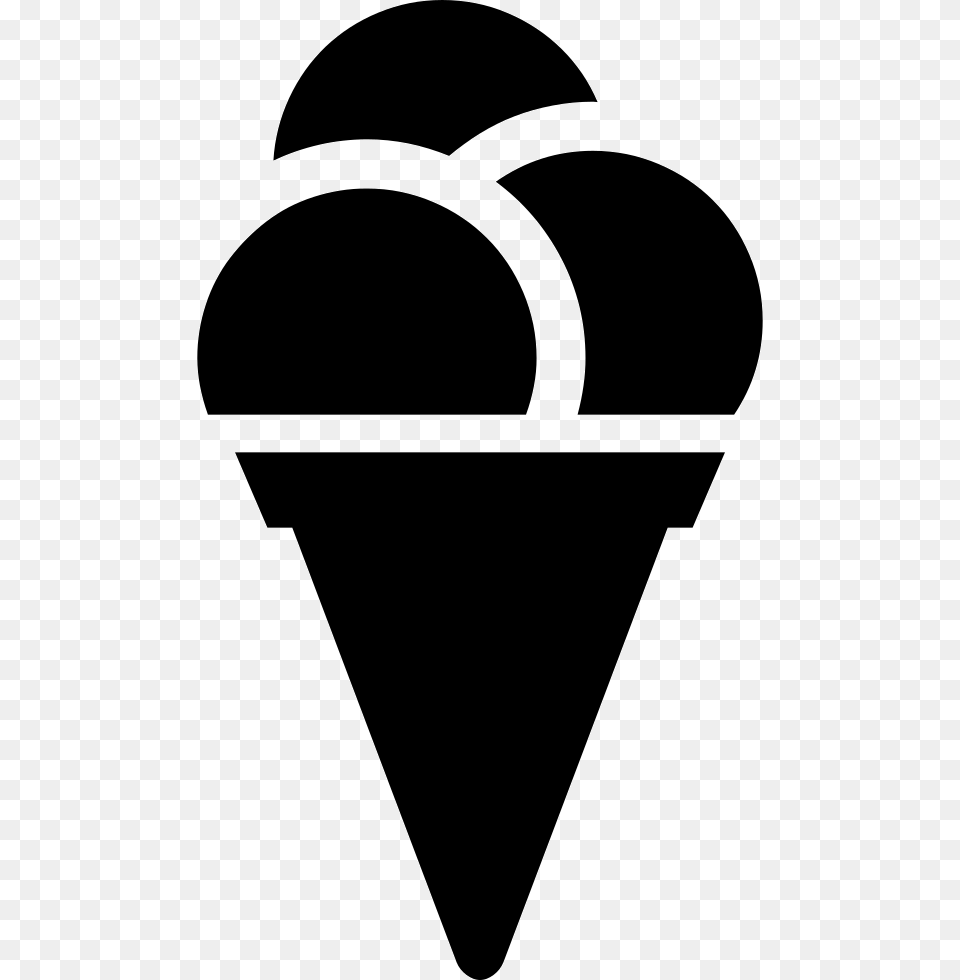 Ice Cream Ice Cream Vector Icon, Stencil Free Transparent Png