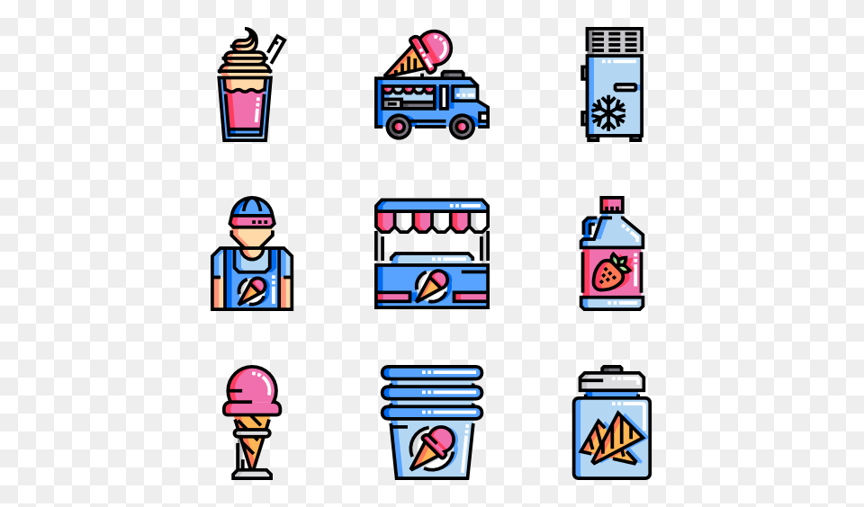 Ice Cream Icons, Person, Machine, Wheel, Dessert Png