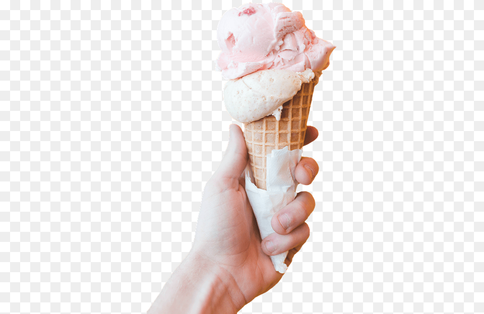 Ice Cream In Hand, Dessert, Food, Ice Cream, Soft Serve Ice Cream Png Image