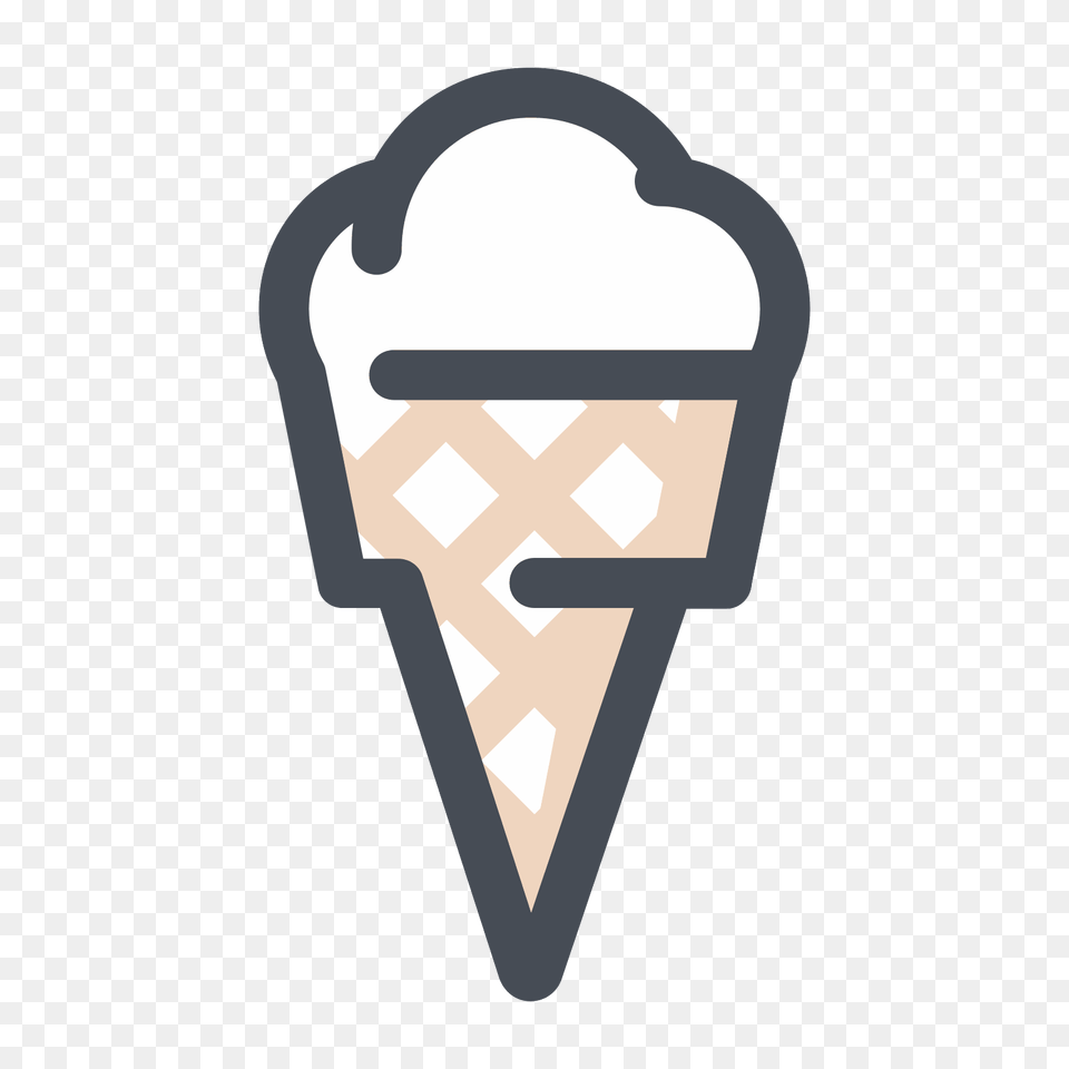 Ice Cream In Waffle Cone Icon, Dessert, Food, Ice Cream Png