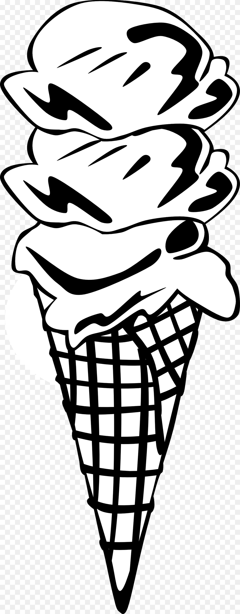 Ice Cream Line Drawing At Getdrawings Ice Cream Cone Clip Art, Dessert, Food, Ice Cream, Stencil Free Transparent Png