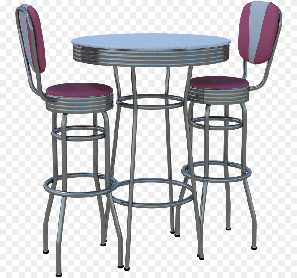Ice Cream Parlour Table And Chairs, Dining Table, Furniture, Architecture, Building Free Png Download