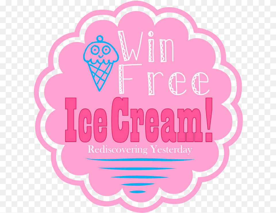 Ice Cream Pink And Main Logo, Dessert, Food, Ice Cream, Sticker Free Png