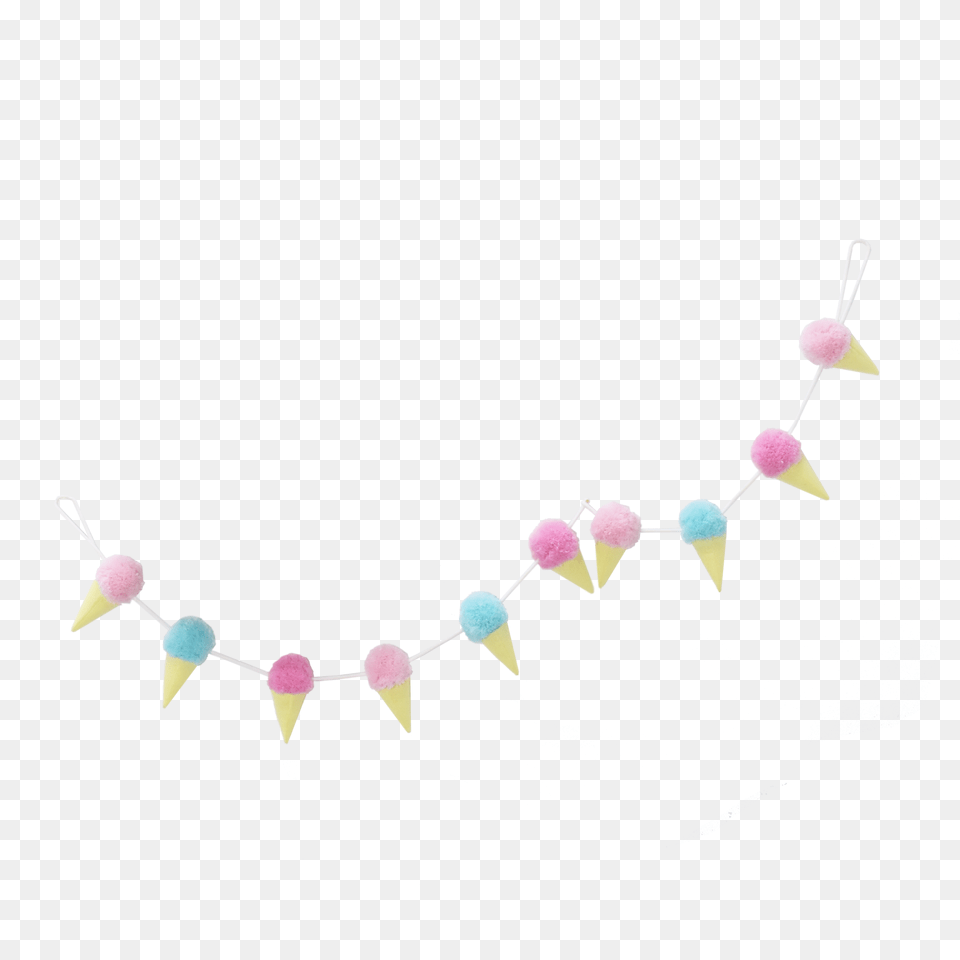 Ice Cream Pompom Garland, Accessories, Jewelry, Necklace Png Image