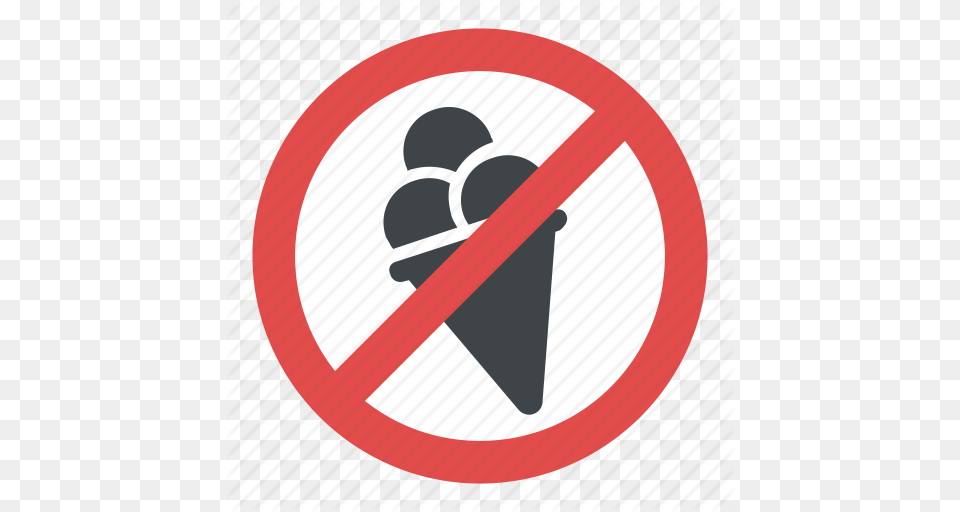 Ice Cream Prohibited Sign No Ice Cream No Ice Cream Allowed Sign, Symbol, Road Sign Png