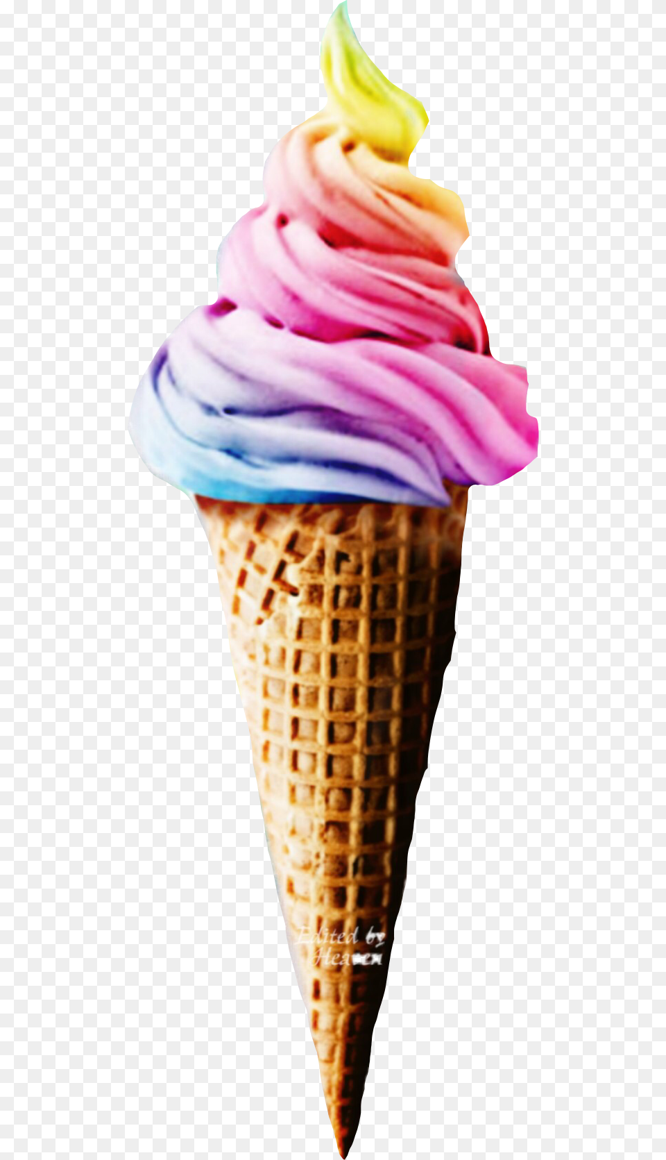Ice Cream Rainbow Transparent Rainbow Ice Cream, Dessert, Food, Ice Cream, Soft Serve Ice Cream Free Png