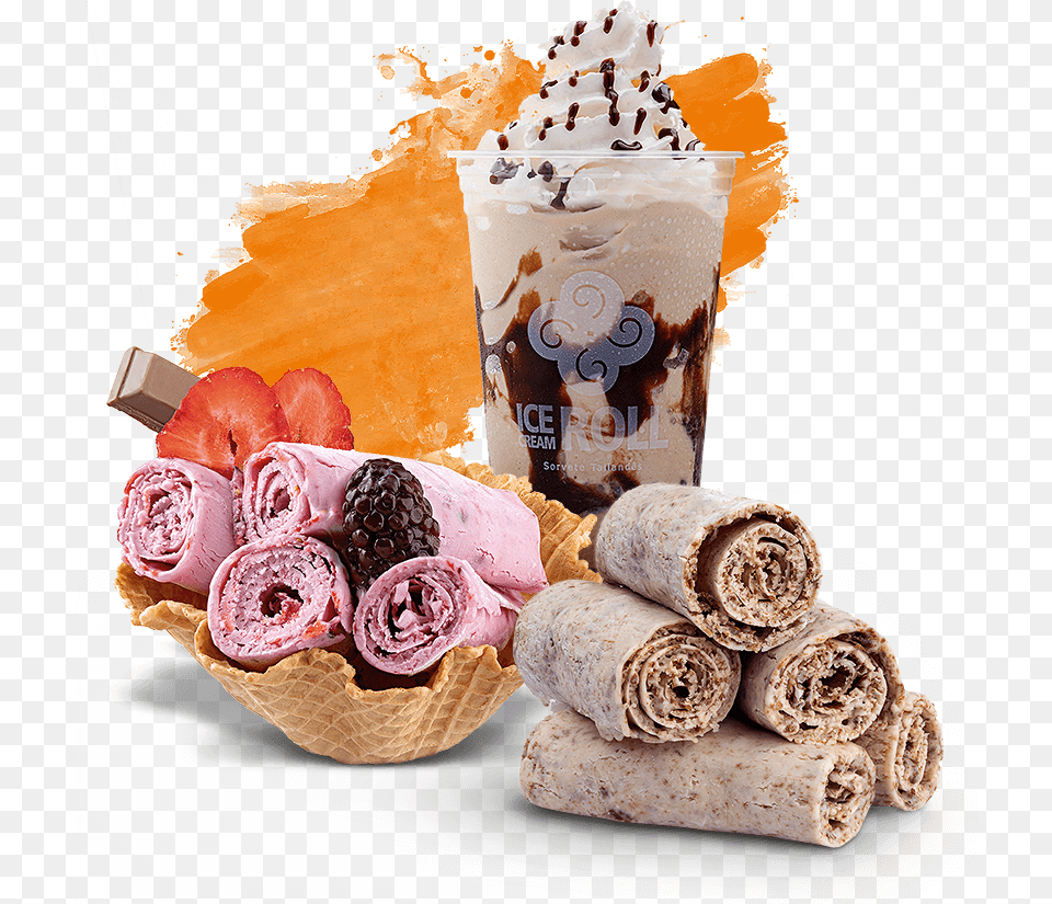 Ice Cream Roll Sorvete Na Chapa, Dessert, Food, Ice Cream Free Transparent Png