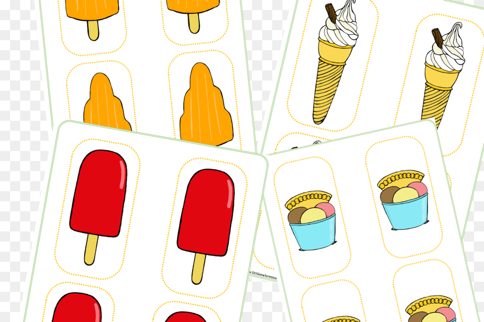 Ice Cream Shop Role Play Pictureitem Cards Printable Early, Dessert, Food, Ice Cream, Ice Pop Png Image