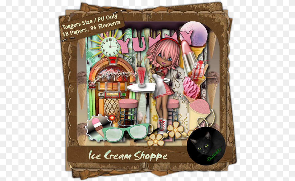 Ice Cream Shoppe Girl, Toy, Doll, Lipstick, Cosmetics Free Transparent Png