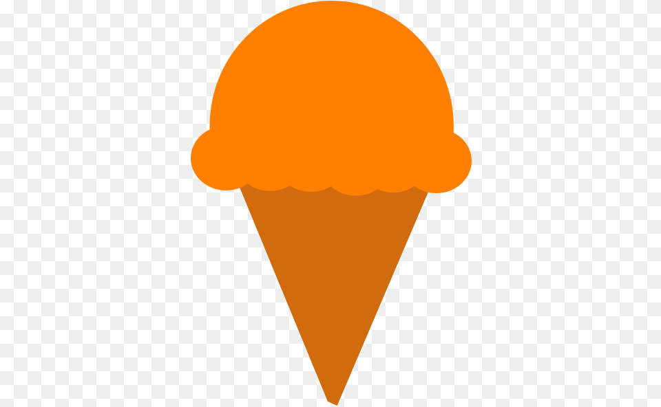 Ice Cream Silhouette Orange Clip Art Vector Fresh, Dessert, Food, Ice Cream, Cone Png Image