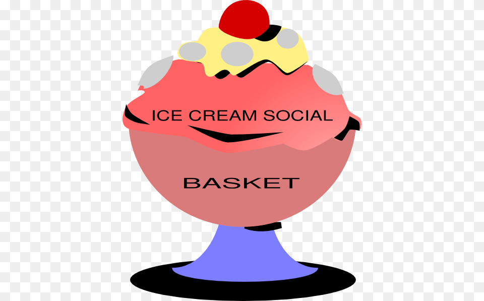 Ice Cream Social Basket Clip Art, Dessert, Food, Ice Cream, Animal Free Transparent Png