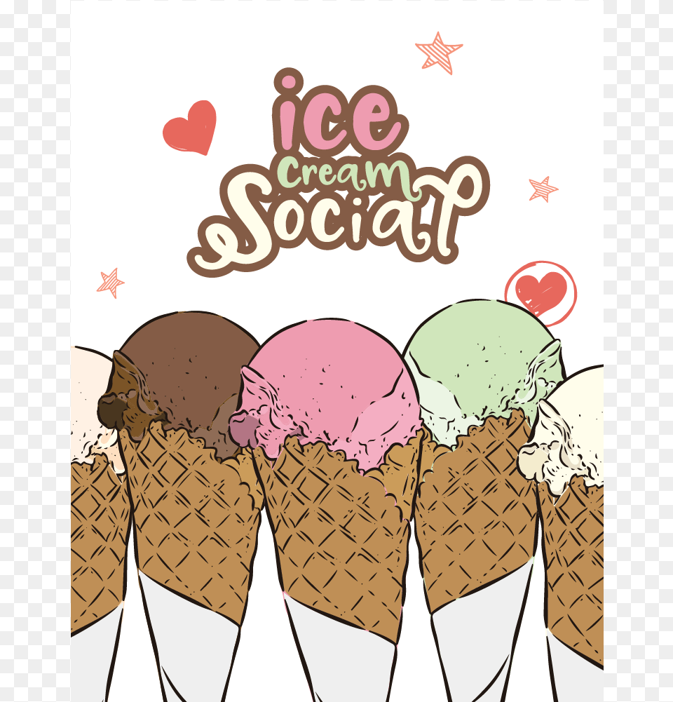 Ice Cream Social Clipart, Dessert, Food, Ice Cream, Soft Serve Ice Cream Free Png Download