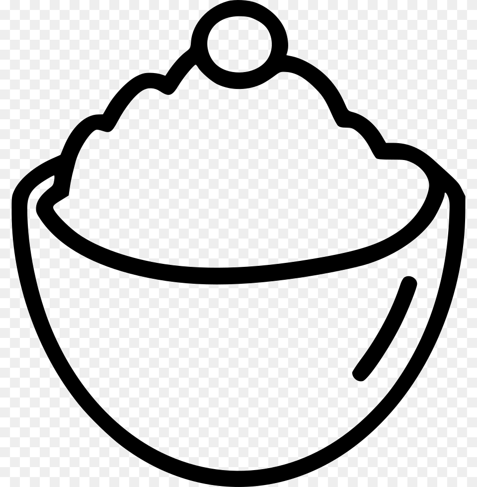 Ice Cream Sugar Bowl Treat Food, Stencil, Smoke Pipe, Pottery Free Transparent Png