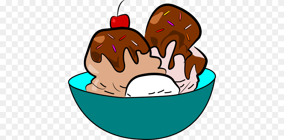 Ice Cream Sundae Clipart, Dessert, Food, Ice Cream Png Image